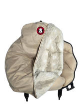 NEW! PupSaver Reversible Whole Seat Cover Tan/ Minky Cable