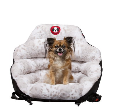 Petite PupSaver Minky Snow Leopard (Best For Dogs Up To 10 LBS)